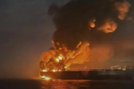[Video] Tàu chở dầu Nga trên Biển Đen tiếp tục bị tấn công