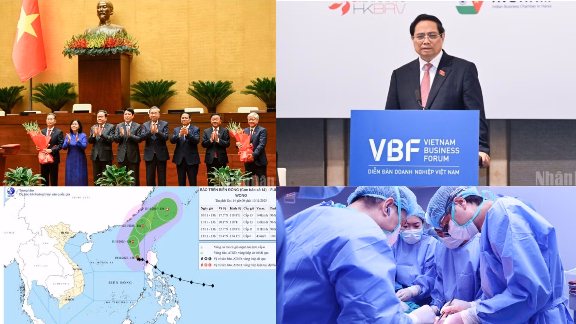 Tin nổi bật ngày 10/11: Thủ tướng dự Đại hội thi đua Bộ Ngoại giao và Diễn đàn Doanh nghiệp Việt Nam; Quốc hội kiện toàn nhân sự cấp cao; Tăng lương tối thiểu vùng từ ngày 1/1/2026