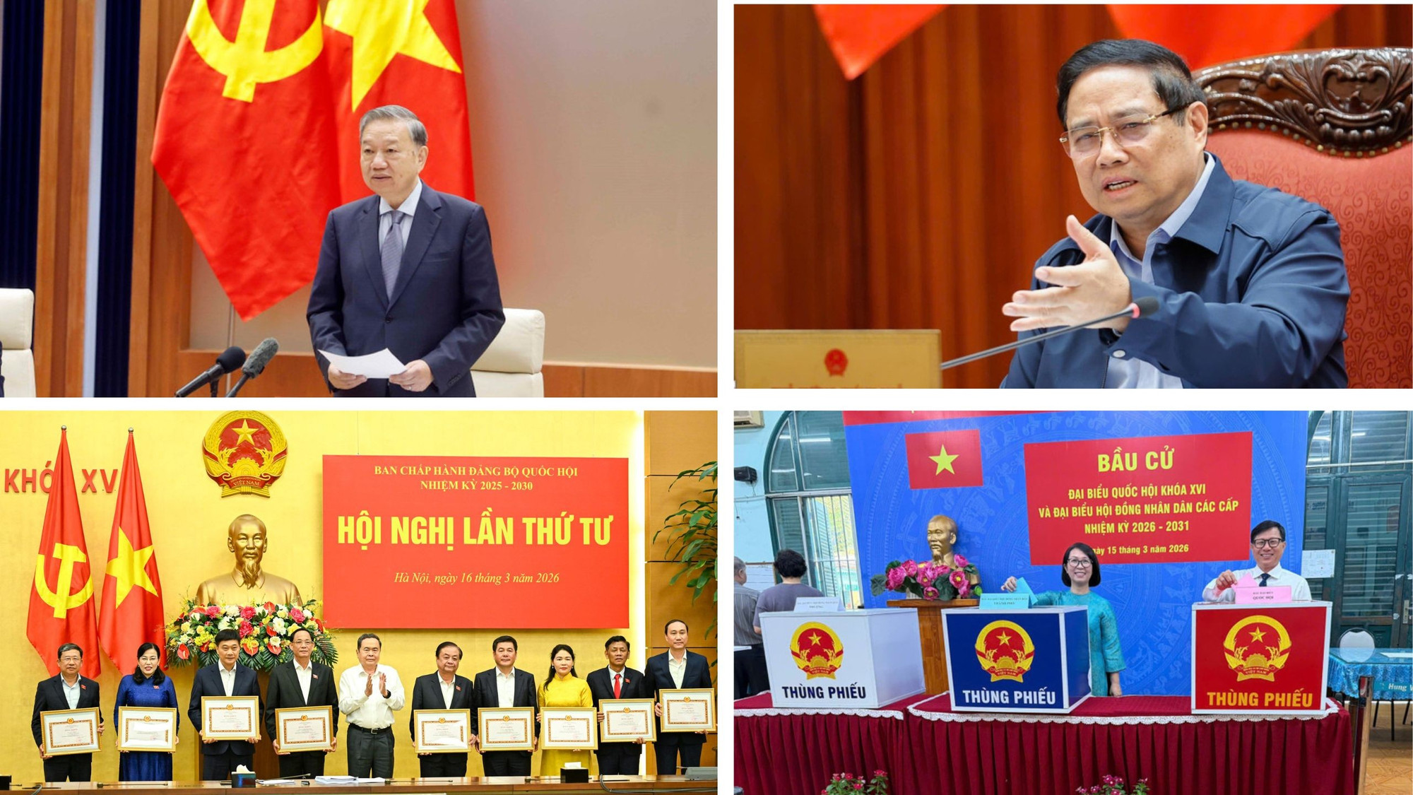 Tin nổi bật ngày 16/3: Tổng Bí thư Tô Lâm làm việc với Ban Chấp hành Đảng bộ TP Hải Phòng; Thủ tướng chỉ đạo xử lý dứt điểm các dự án tồn đọng; Tỷ lệ cử tri tham gia bỏ phiếu đạt 99,68%