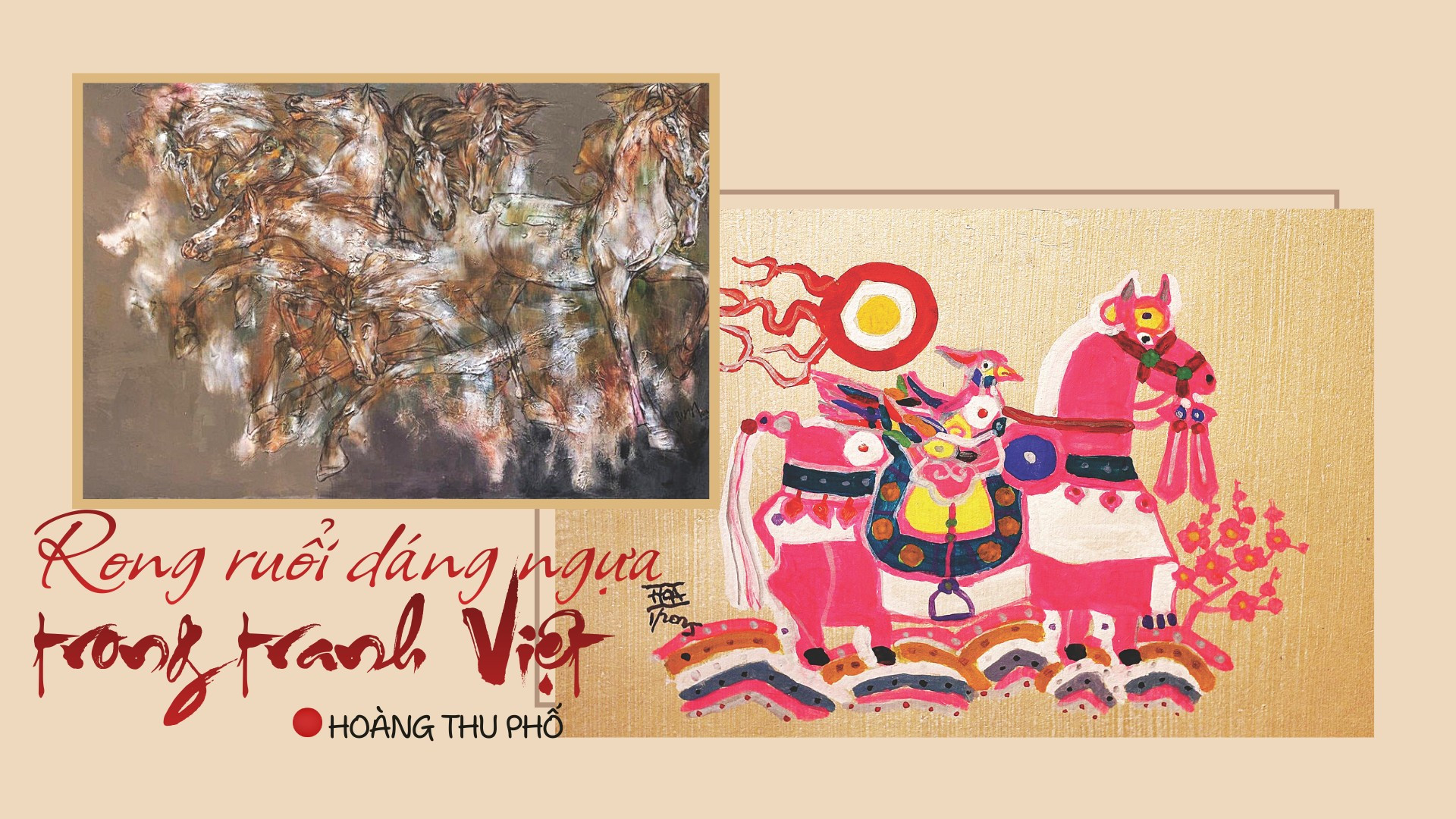 Rong ruổi dáng ngựa trong tranh Việt