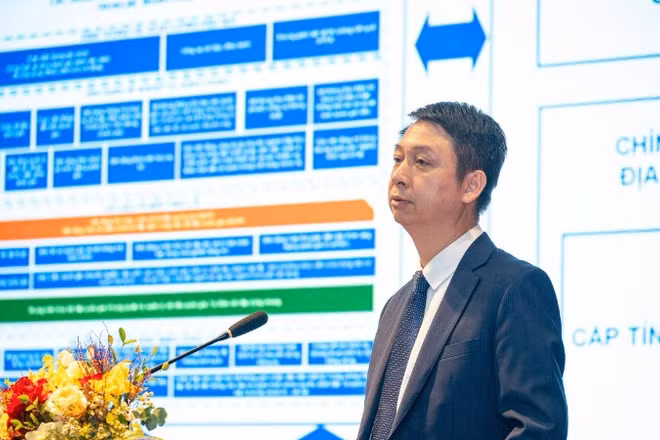 Ông Nguyễn Phú Tiến, Phó Cục trưởng Cục Chuyển đổi số quốc gia phát biểu tại sự kiện. (Ảnh: TL)