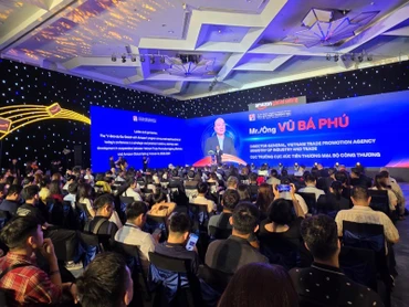 Hội nghị "Bứt phá xuất khẩu: Thương hiệu Việt cất cánh toàn cầu". (Ảnh: KIM DUNG)