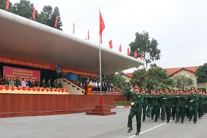 Các lực lượng tham gia duyệt đội ngũ tại Lễ ra quân huấn luyện năm 2026.