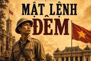 Thực cảnh lịch sử "Mật lệnh đêm" diễn ra vào 20 giờ 30 phút, ngày 3/7, tại Bảo tàng Công an Hà Nội.
