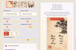 Hướng dẫn "xin chữ online" trên ứng dụng Ông Đồ Nhân Dân