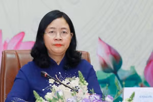 Đồng chí Bùi Thị Minh Hoài, Ủy viên Bộ Chính trị, Bí thư Trung ương Đảng, Chủ tịch Ủy ban Trung ương Mặt trận Tổ quốc Việt Nam. Ảnh: TTXVN.