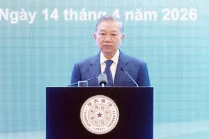 Tổng Bí thư, Chủ tịch nước Tô Lâm phát biểu chính sách tại Đại học Thanh Hoa. (Ảnh: THỐNG NHẤT/TTXVN)