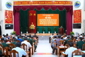 Quang cảnh Hội nghị quán triệt, triển khai thực hiện Chỉ thị số 01/CT-TTg ngày 9/1/2015 của Thủ tướng Chính phủ tại Cà Mau.