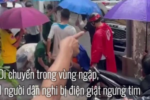 Thêm một trường hợp nghi bị điện giật ngưng tim khi di chuyển trong vùng ngập