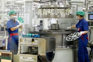 Lao động tại Công ty TNHH Hoya Glass Disk Việt Nam, Khu công nghiệp Thăng Long, Hà Nội. (Ảnh nhandan.vn)