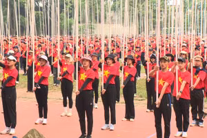 1.200 sinh viên chính thức và 100 dự bị của Đại học Thể dục thể thao Bắc Ninh hăng say tập luyện, sẵn sàng cho sự kiện trọng đại của đất nước.