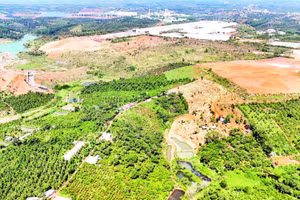 Khu vực quy hoạch Khu công nghiệp Nhân Cơ 2, xã Nhân Cơ, tỉnh Lâm Đồng nhìn từ trên cao.