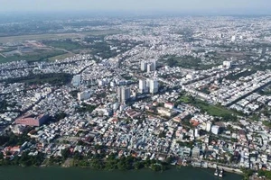 Một góc trung tâm tỉnh Đồng Nai nhìn từ trên cao.