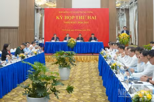 Quang cảnh Kỳ họp thứ hai Hội đồng Lý luận Trung ương. (Ảnh: HẢI ĐĂNG)