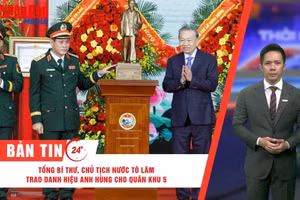 [Video] Thời sự 24h ngày 25/4/2026: Tổng Bí thư, Chủ tịch nước Tô Lâm trao tặng danh hiệu Anh hùng cho Quân khu 5