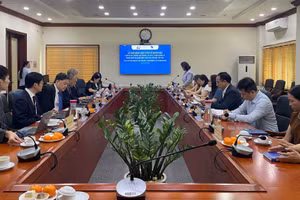 Toàn cảnh buổi lễ khởi động pha 2 Chương trình “Nâng cao năng lực xử lý đơn đăng ký sáng chế và nhãn hiệu của Cục Sở hữu trí tuệ” do JICA tài trợ.