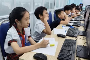 Thí sinh tham gia vòng chung kết Hội thi Tin học trẻ Thành phố Hồ Chí Minh lần thứ 35.