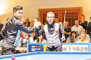Thanh Tự và Quyết Chiến giành chiến thắng Giải vô địch billiards đồng đội carom ba băng thế giới 2026. 