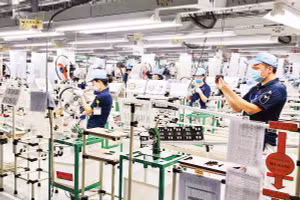 Sản xuất vô lăng ô-tô tại Công ty Trách nhiệm hữu hạn Tokyoda (Nhật Bản) nằm trong Khu kinh tế Thái Bình. 