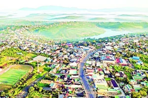 Một góc khu vực trung tâm cao nguyên Di Linh, tỉnh Lâm Đồng.