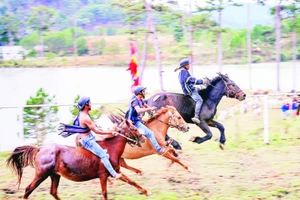 Giải đua ngựa không yên dưới chân núi Lang Biang.