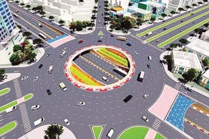 Phối cảnh nút giao giữa đường Bùi Viện-Lê Hồng Phong (Hải Phòng).