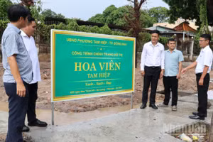 Hoa viên Tam Hiệp được đầu tư xây dựng từ nguồn vốn xã hội hóa.
