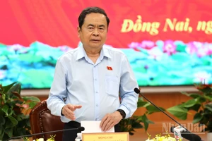 Chủ tịch Quốc hội Trần Thanh Mẫn phát biểu chỉ đạo tại buổi làm việc với Ủy ban Bầu cử tỉnh Đồng Nai.