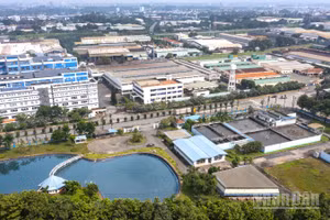 Một trong 12 nhà máy xử lý nước thải tập trung tại các khu, cụm công nghiệp của hệ thống Sonadezi.