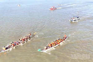 [Ảnh] Sôi nổi đua thuyền trên sông Đồng Nai