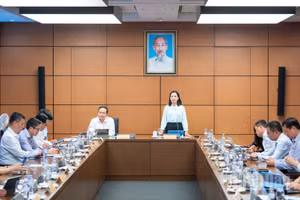 Quang cảnh phiên thảo luận ở Tổ 2 tại Kỳ họp không thường lệ thứ nhất, Quốc hội khóa XVI. (Ảnh: THỦY NGUYÊN)