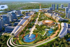 Khu trung tâm của Trung tâm hành chính - chính trị tỉnh Đồng Nai mới, Trung tâm hội nghị đa năng và các khu thương mại ven sông. (Ảnh đồ họa)