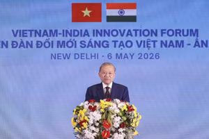 Tổng Bí thư, Chủ tịch nước Tô Lâm phát biểu tại Diễn đàn Đổi mới sáng tạo Việt Nam-Ấn Độ.