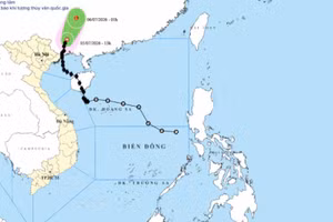 Bản đồ quỹ đạo bão số 1.