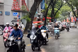 Khu vực Hà Nội mưa rào rải rác, từ đêm 9-10/3 trời chuyển rét. (Ảnh minh họa: Đ.T)