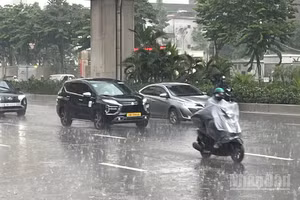 Dự báo khu vực Hà Nội có mưa, cục bộ có nơi mưa to. (Ảnh minh họa: Đ.T)