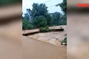 [Video] Mưa lớn gây ngập, chia cắt giao thông tại Quảng Trị