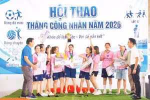 Niềm vui người lao động tại Hội thao Tháng Công nhân năm 2026 do Công đoàn cơ sở Công ty cổ phần Đồng Phú Cường (thành phố Đồng Nai) tổ chức.