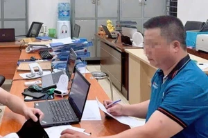 Ông Bùi Trường Sơn tại Cơ quan Công an. (Ảnh: TTXVN)