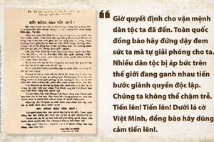 Ngày 18/8/1945, Chủ tịch Hồ Chí Minh gửi thư kêu gọi đồng bào cả nước đứng lên Tổng khởi nghĩa