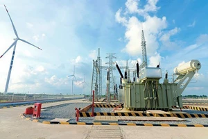 Trạm biến áp 220 kV tại Nhà máy điện gió Kosy Bạc Liêu giai đoạn 1.