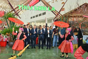 Phó Thủ tướng Bùi Thanh Sơn trải nghiệm không gian Hội chợ Mùa Xuân.