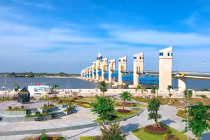 Công trình thủy lợi Cái Lớn-Cái Bé là một trong 4 hệ thống trọng điểm được giám sát chất lượng nước thường xuyên, góp phần hình thành "lá chắn mềm" bảo vệ nguồn nước khu vực phía nam.