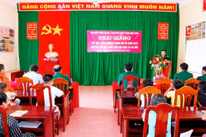 Khai giảng lớp tiếng Khmer miễn phí tại đồn Biên phòng Lai Hòa. 