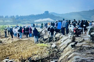 Hiện trường vụ xảy ra vụ tai nạn. Ảnh: CTV.