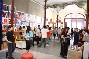 Không gian trưng bày kết quả học tập “Dòng chảy sáng tạo” 2026. 