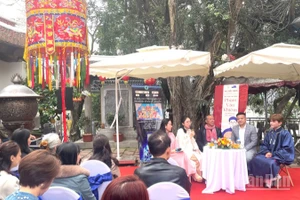 Quang cảnh buổi ra mắt dự án về thực hành tín ngưỡng thờ Mẫu Tam Phủ.