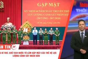 [Video] Thời sự 24h ngày 18/7/2026: Tổng Bí thư, Chủ tịch nước Tô Lâm gặp mặt các thế hệ lực lượng Cảnh sát nhân dân