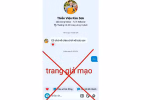 Tài khoản kẻ được cho là mạo danh Chùa Kim Sơn kêu gọi từ thiện nuôi trẻ.