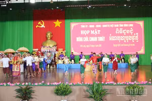 Tiết mục văn nghệ chào mừng đại biểu về dự họp mặt Chôl Chnăm Thmây 2026.